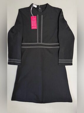 KILOTTOR Girls Black Long Sleeve Dress Size 9 NWT Modest A-Line Dress